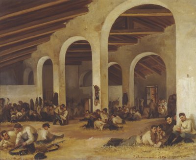 A Barracks in Modena, 1859 by Ferdinando Buonamici